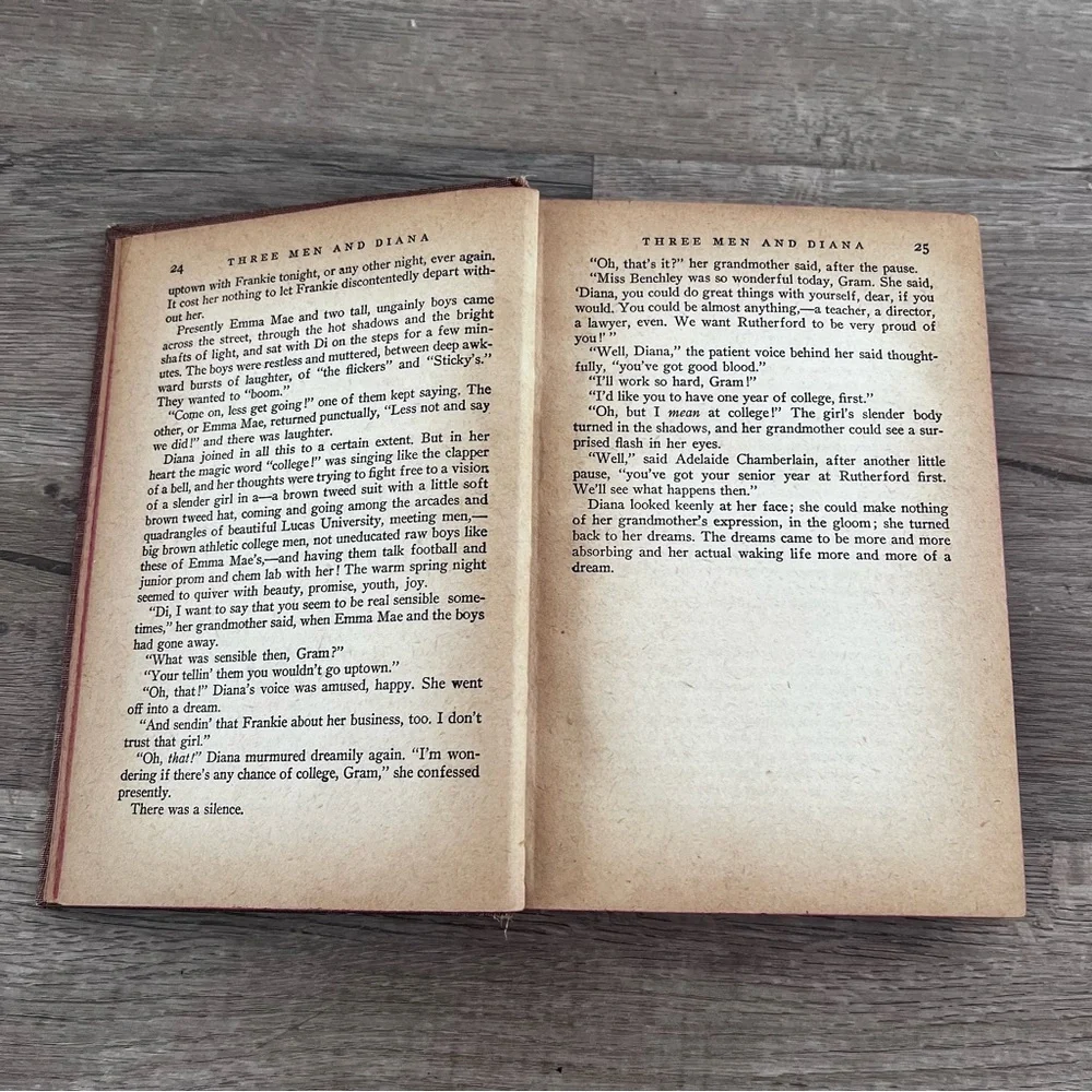 Vintage 1941 Book “Three Men and Diana” Kathleen Norris Triangle Books hardback‎